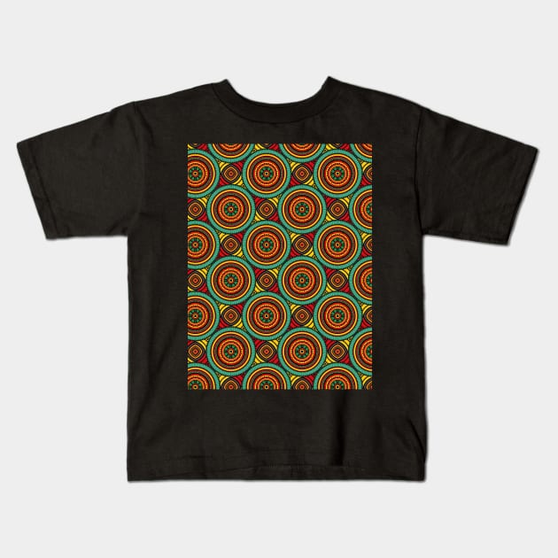 Circles of African Power Kids T-Shirt by gastaocared